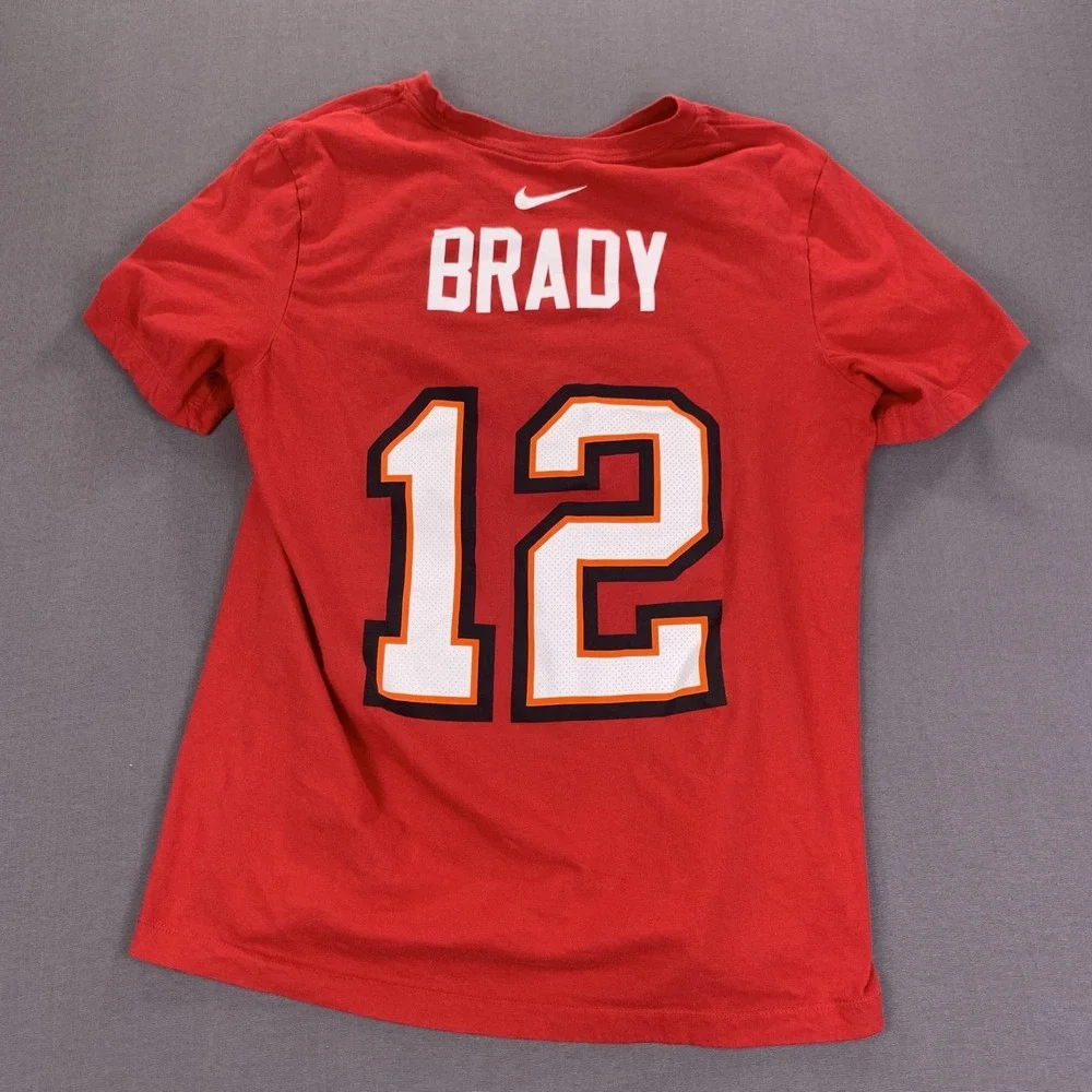 Tampa Bay Buccaneers Shirt Mens Large Red NFL Football Nike‎ Brady 12 Jersey